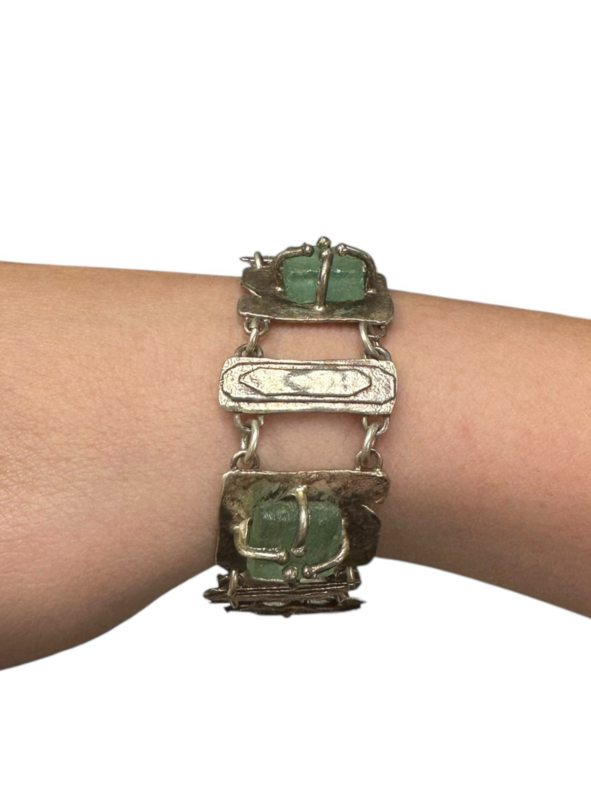 Artisan Mexican Sterling Silver Link Bracelet