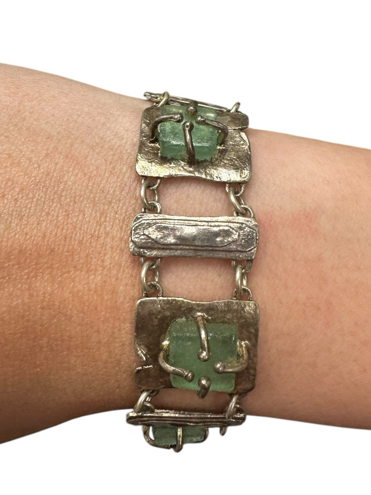 Artisan Mexican Sterling Silver Link Bracelet