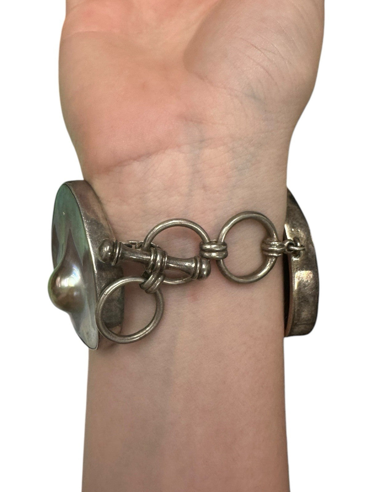 Starborn Sterling Silver & Mother of Pearl Statement Bracelet