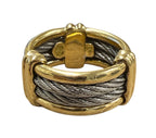 Charriol 18K Gold & Stainless-Steel Cable Ring - Size 4