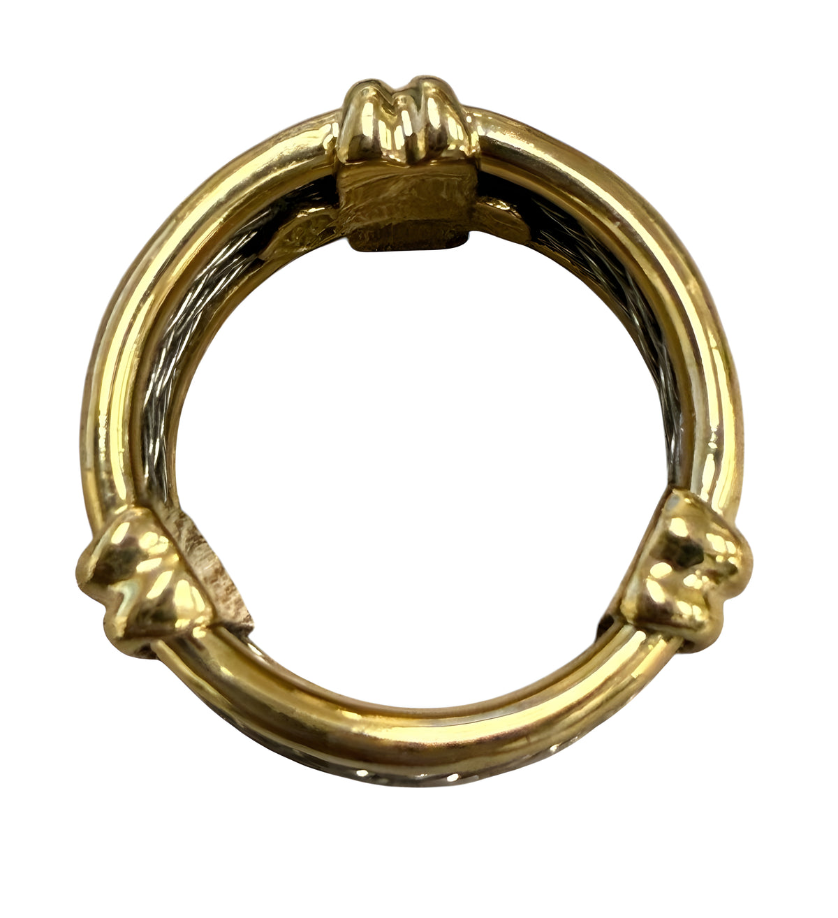 Charriol 18K Gold & Stainless-Steel Cable Ring - Size 4