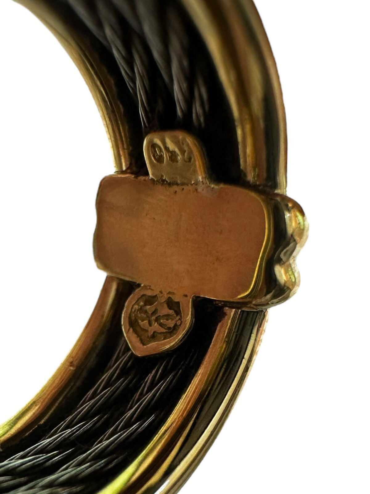 Charriol 18K Gold & Stainless-Steel Cable Ring - Size 4