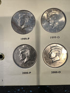 1997 through 2000 Kennedy half dollar 12 Coins Total