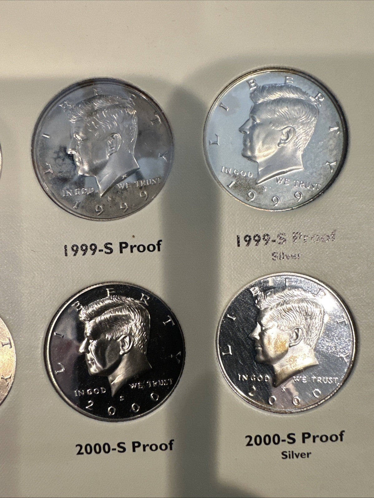 1997 through 2000 Kennedy half dollar 12 Coins Total