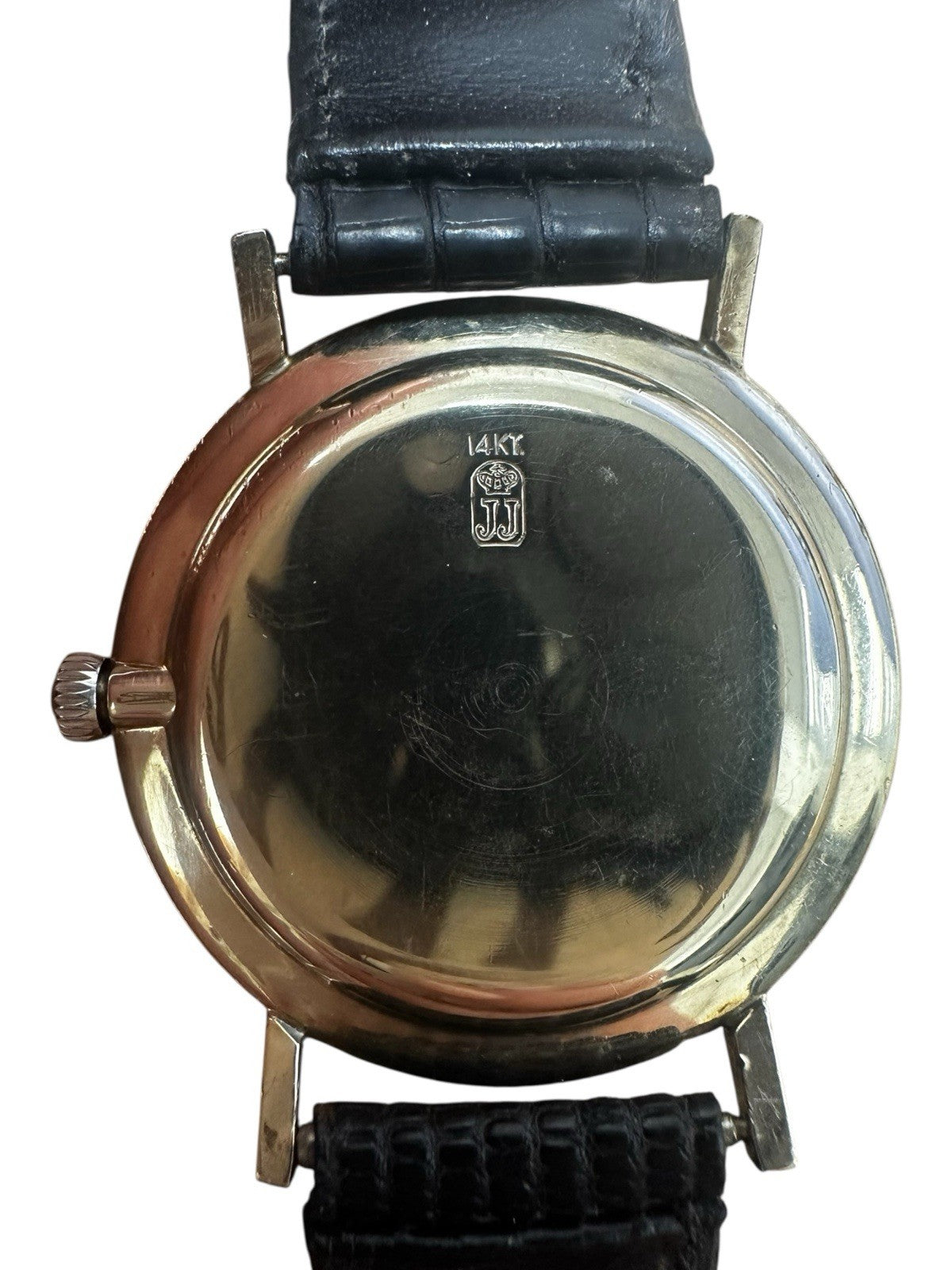 Men's Classic 14kt White Gold Jules Jurgensen Mechanical Wristwatch