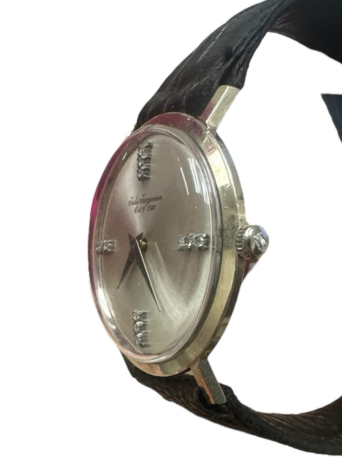 Men's Classic 14kt White Gold Jules Jurgensen Mechanical Wristwatch