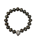 14k Rose Gold Diamond Frog Bead And Copper Bead Bracelet