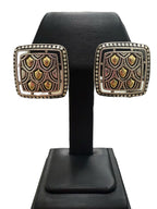John Hardy Two-Tone Naga Square Earrings