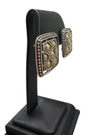 John Hardy Two-Tone Naga Square Earrings