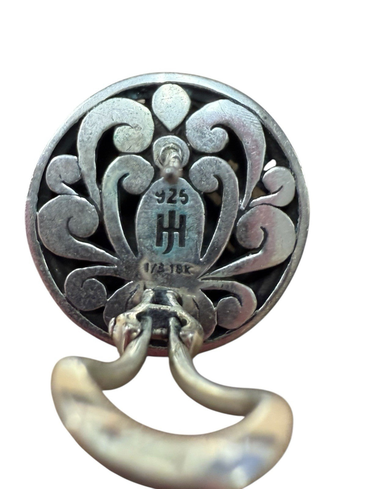 John Hardy Estate Four Motif Clip on Earrings 18k Gold  and Sterling Silver