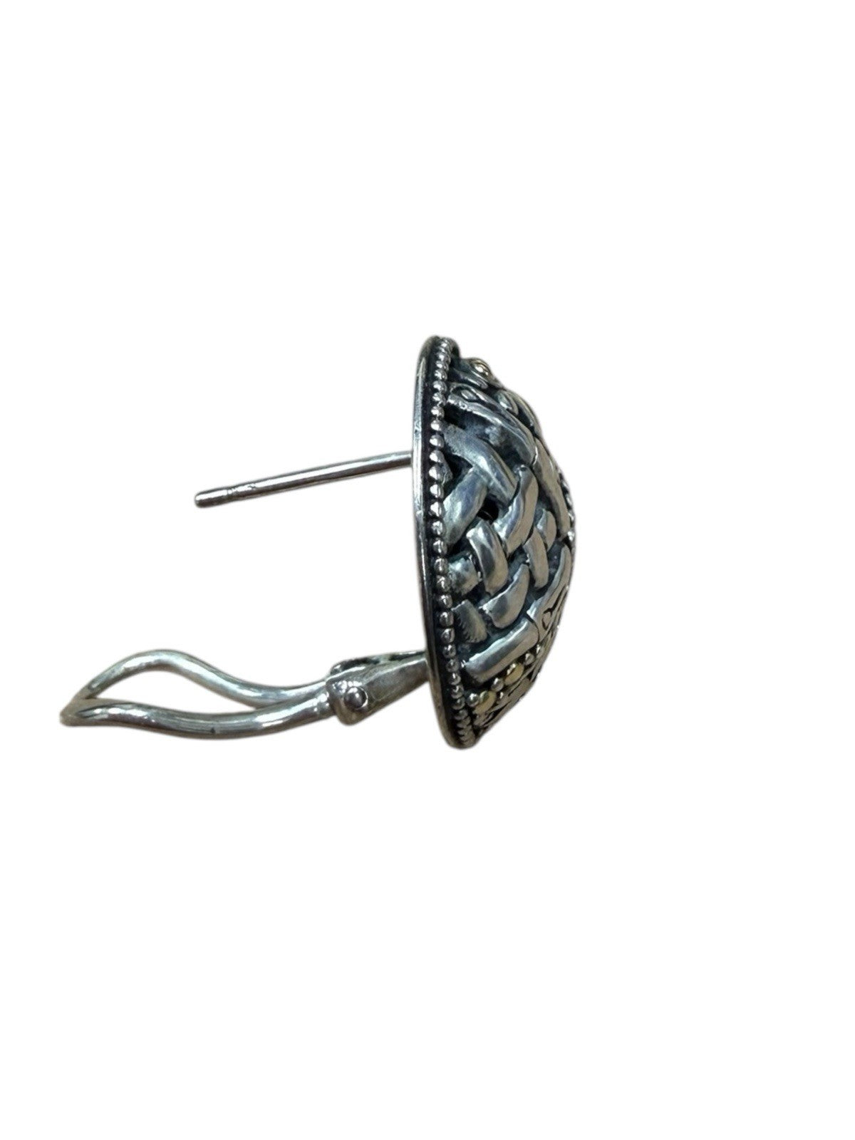 John Hardy Estate Four Motif Clip on Earrings 18k Gold  and Sterling Silver