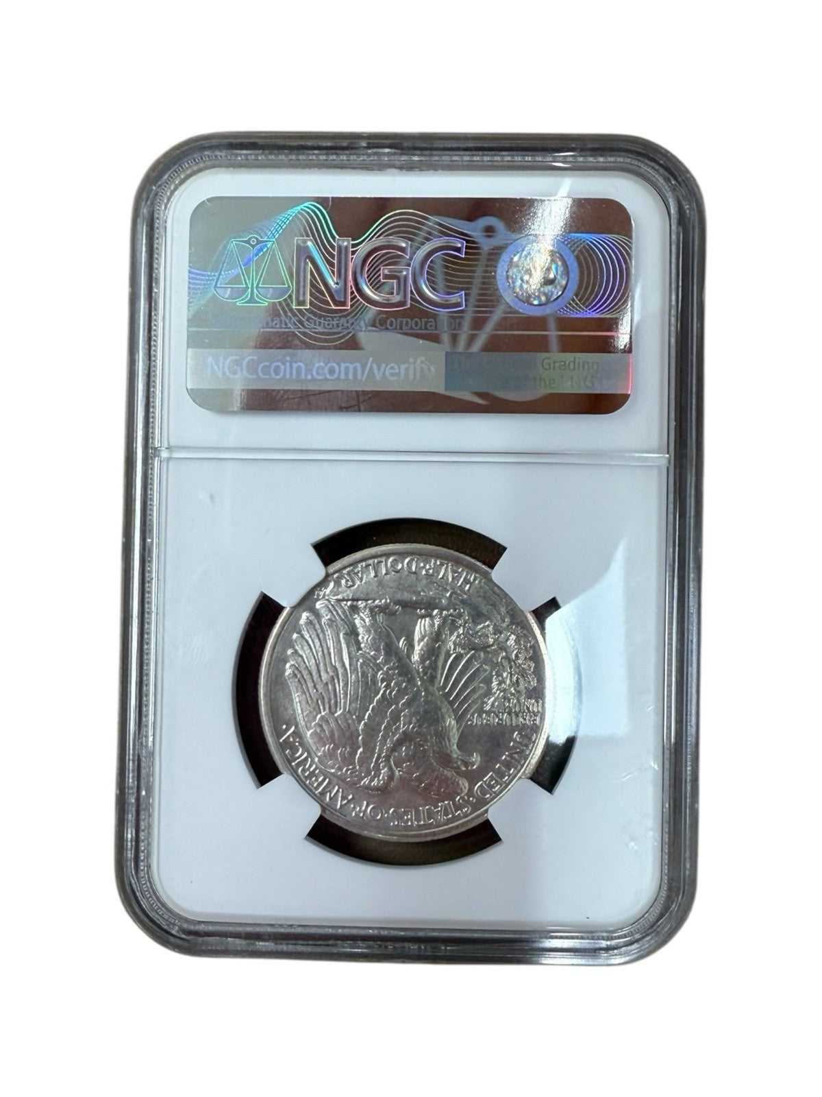 1942 50C Silver Walking Liberty Coin UNC Details Cleaned