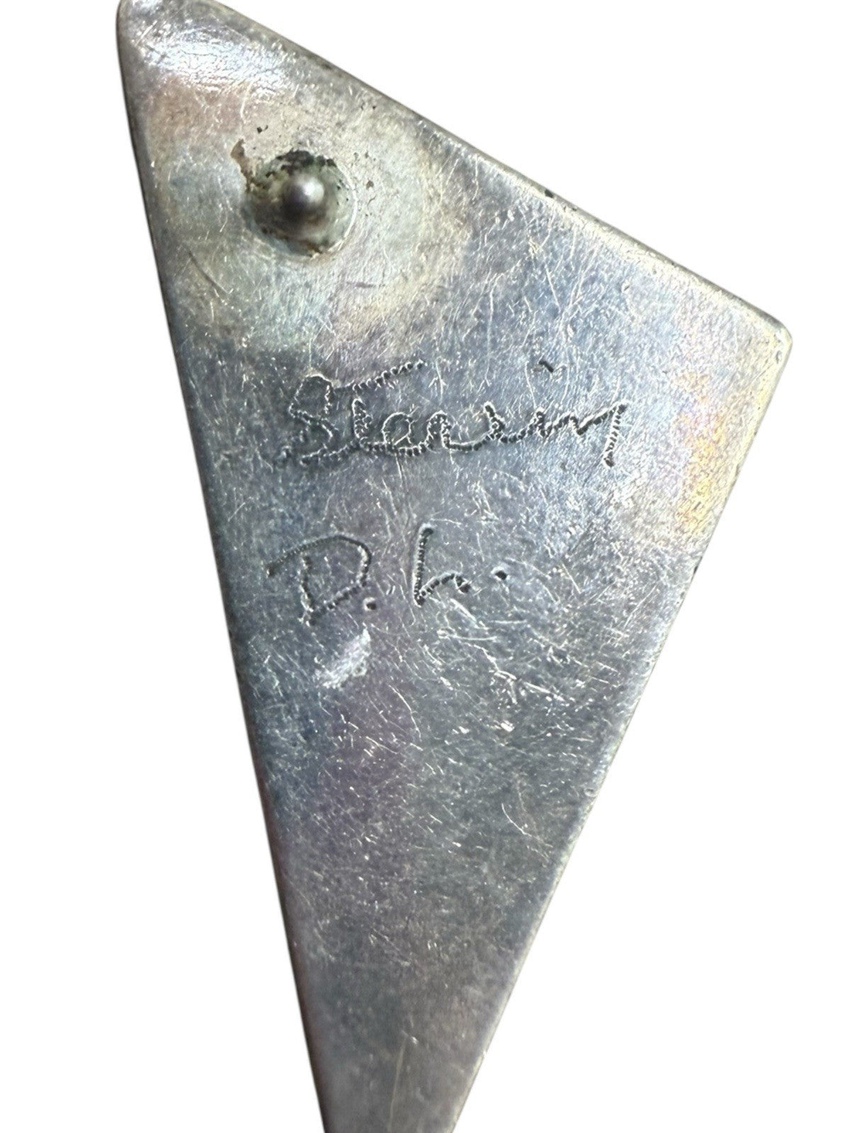 Sterling Silver Obsidian And Lapis Earrings