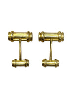 TIFFANY & CO 1995 Atlas Column Gold Cufflinks 18K Yellow Gold