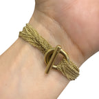 18Kt Tiffany and Co. Multi-Strand Heart Toggle Bracelet