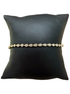 14k Yellow Gold Diamond Teardrop Bracelet