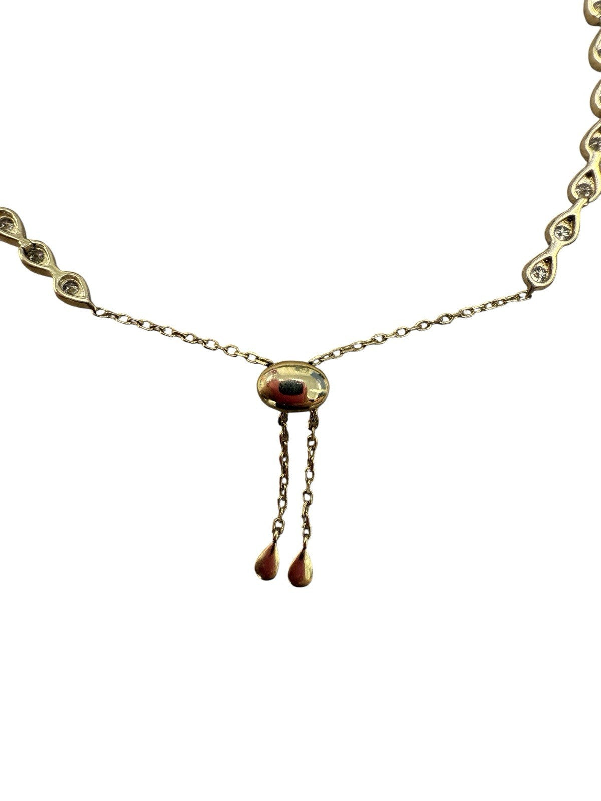 14k Yellow Gold Diamond Teardrop Bracelet