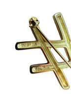 Tiffany & Co Paloma Picasso 18k Yellow Gold Hashtag Pin Brooch