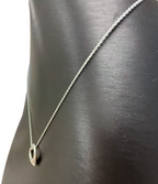 Tiffany & Co. Elsa Peretti Sterling Silver Open Heart Pendant Necklace 16”