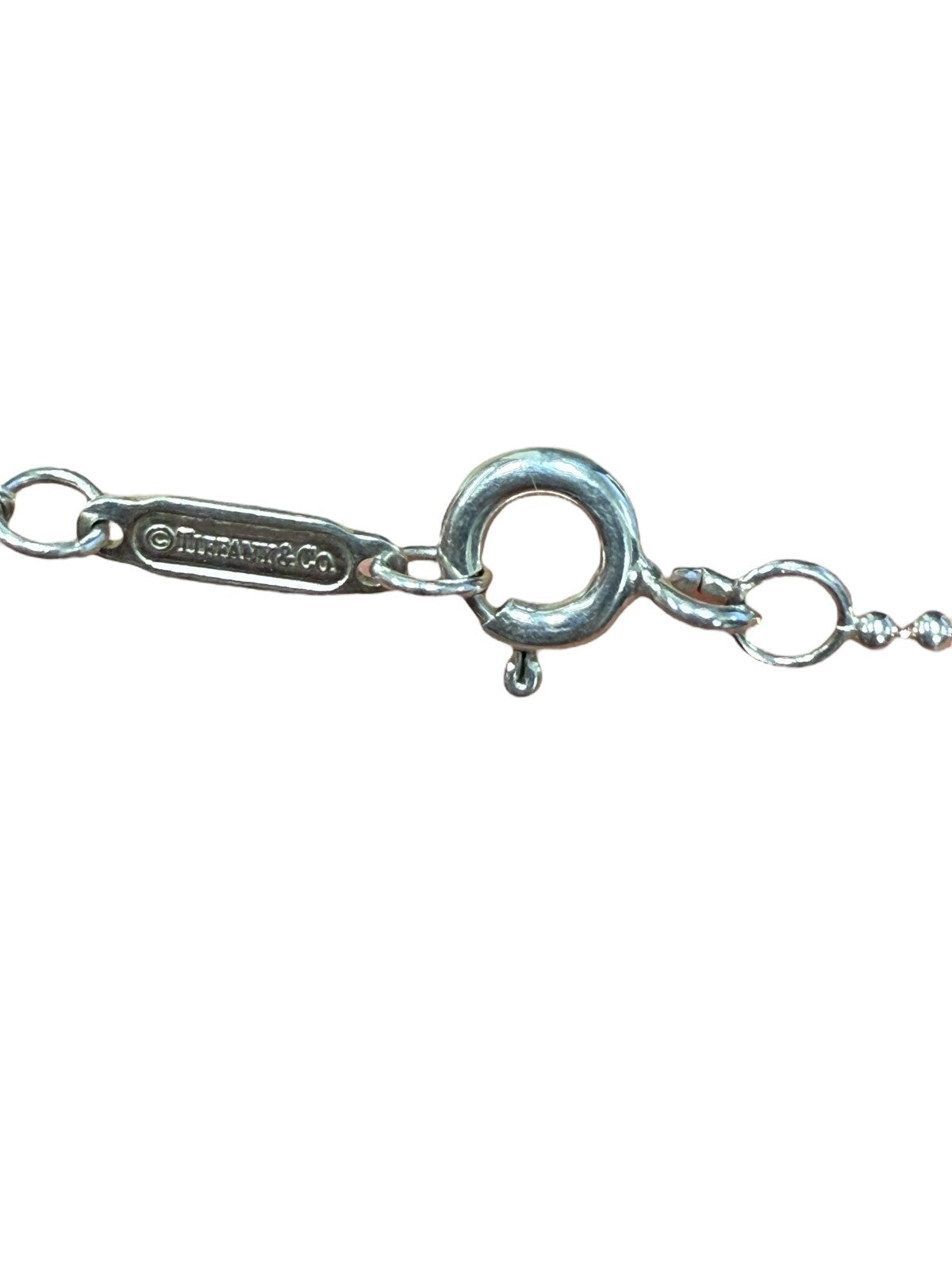 Tiffany and Co. 925 and Diamond Daisy Key Charm Pendant Necklace 30in