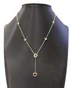Tiffany & Co. Sterling Silver 10 Hearts Lariat Station Necklace 19” – T&Co. 925