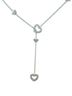 Tiffany & Co. Sterling Silver 10 Hearts Lariat Station Necklace 19” – T&Co. 925