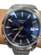 Tissot Gentleman Powermatic 80 Silicium Blue Dial Men's Watch