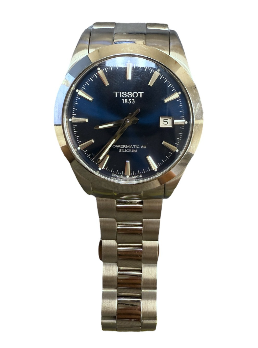 Tissot Gentleman Powermatic 80 Silicium Blue Dial Men's Watch