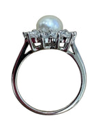 Sterling Silver Pearl Flower Ring