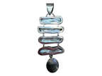 Sterling Silver Hanging Ladder Abalone Pendant