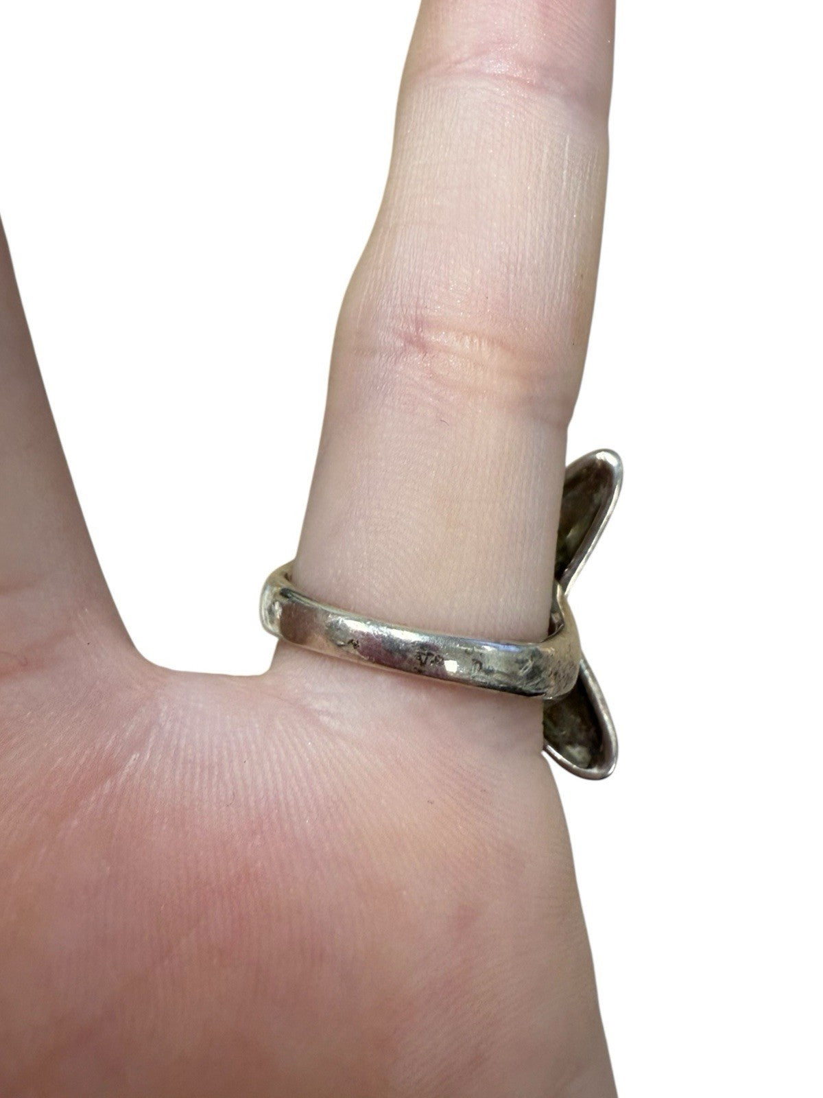 Sterling Silver Starfish Ring With Stones And Colored Inlay