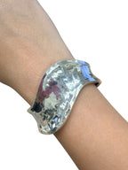 Sterling Silver Hammer Textured Cuff Bracelet