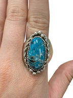 Sterling Silver Turquoise Oval Ring