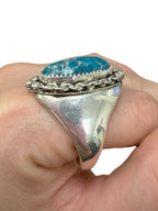 Sterling Silver Turquoise Oval Ring