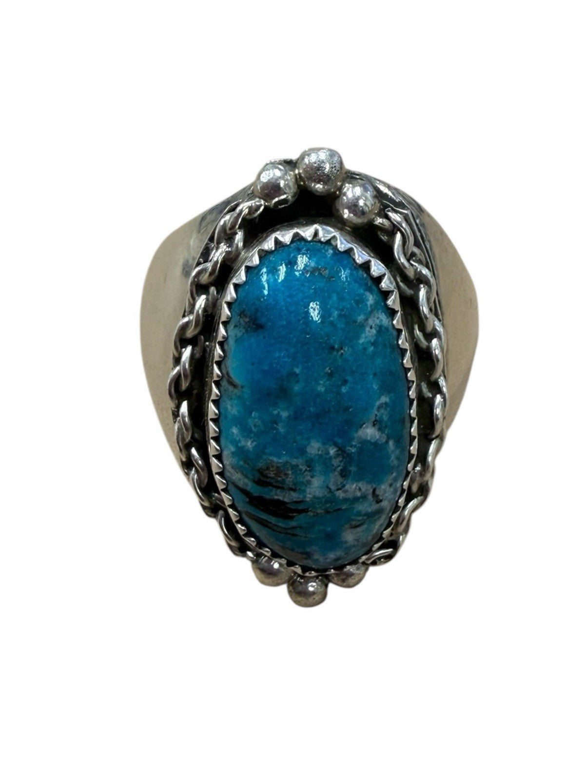 Sterling Silver Turquoise Oval Ring
