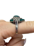 Sterling Silver Green Agate Ring