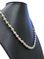 Carolyn Pollack Relios Sterling Silver Stamped Bead Necklace- 17-1/2"