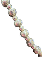 Carolyn Pollack Relios Sterling Silver Stamped Bead Necklace- 17-1/2"