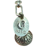 Carolyn Pollack Relios Sterling Silver Stamped Bead Necklace- 17-1/2"