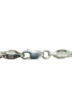 Sterling Silver 3.75mm Diamond-cut Rope Chain Necklace