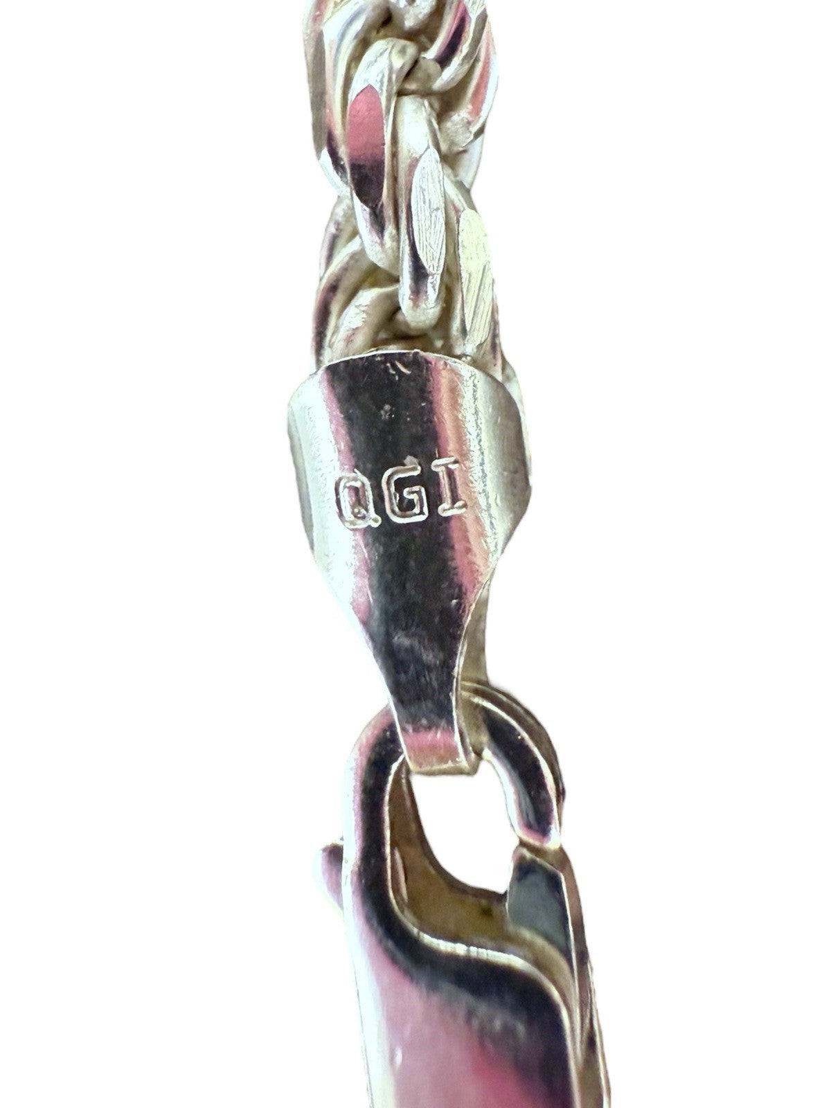 Sterling Silver 3.75mm Diamond-cut Rope Chain Necklace