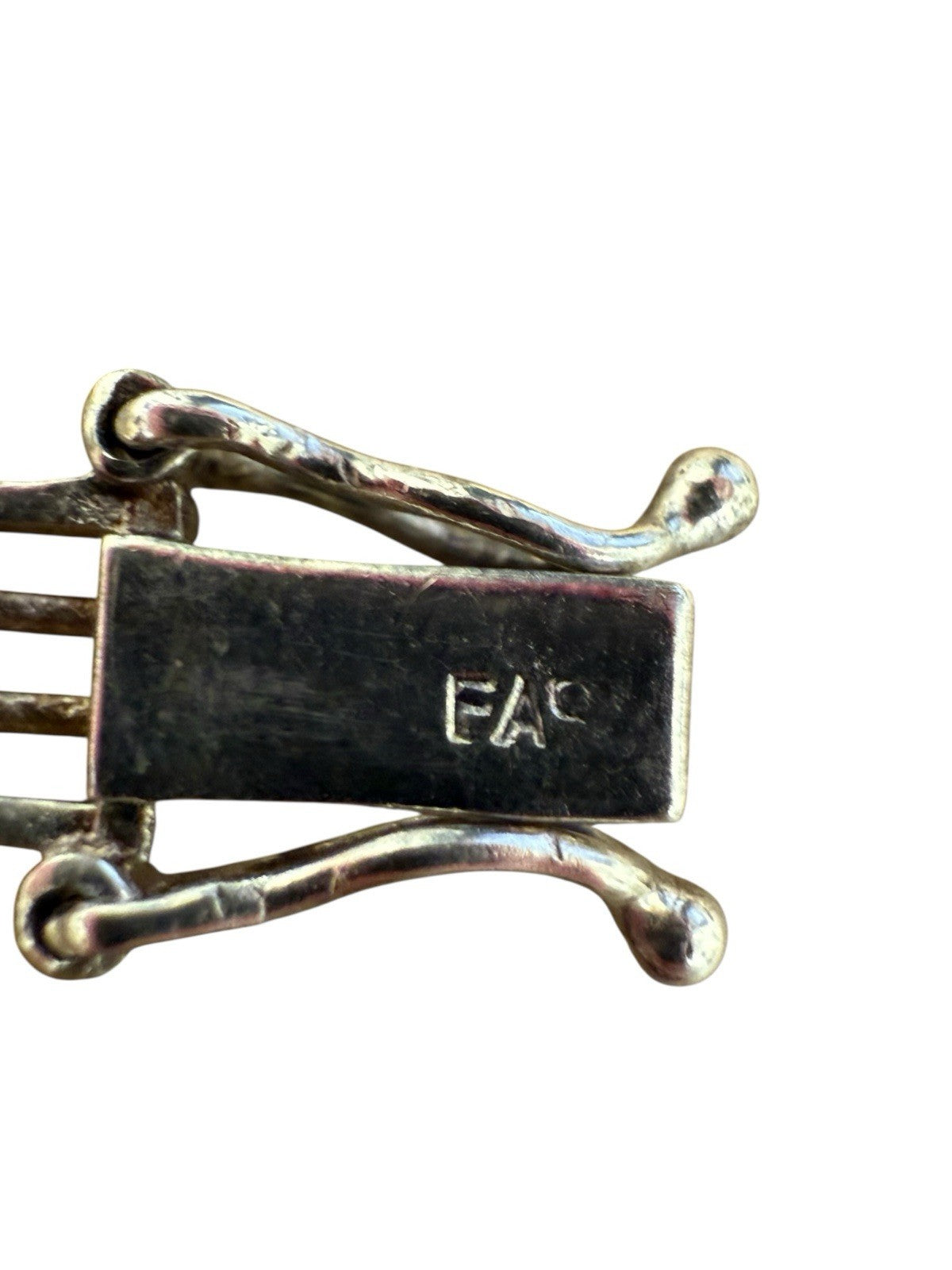 Sterling Silver Link Bracelet with Eight Colored Faceted Gemstones