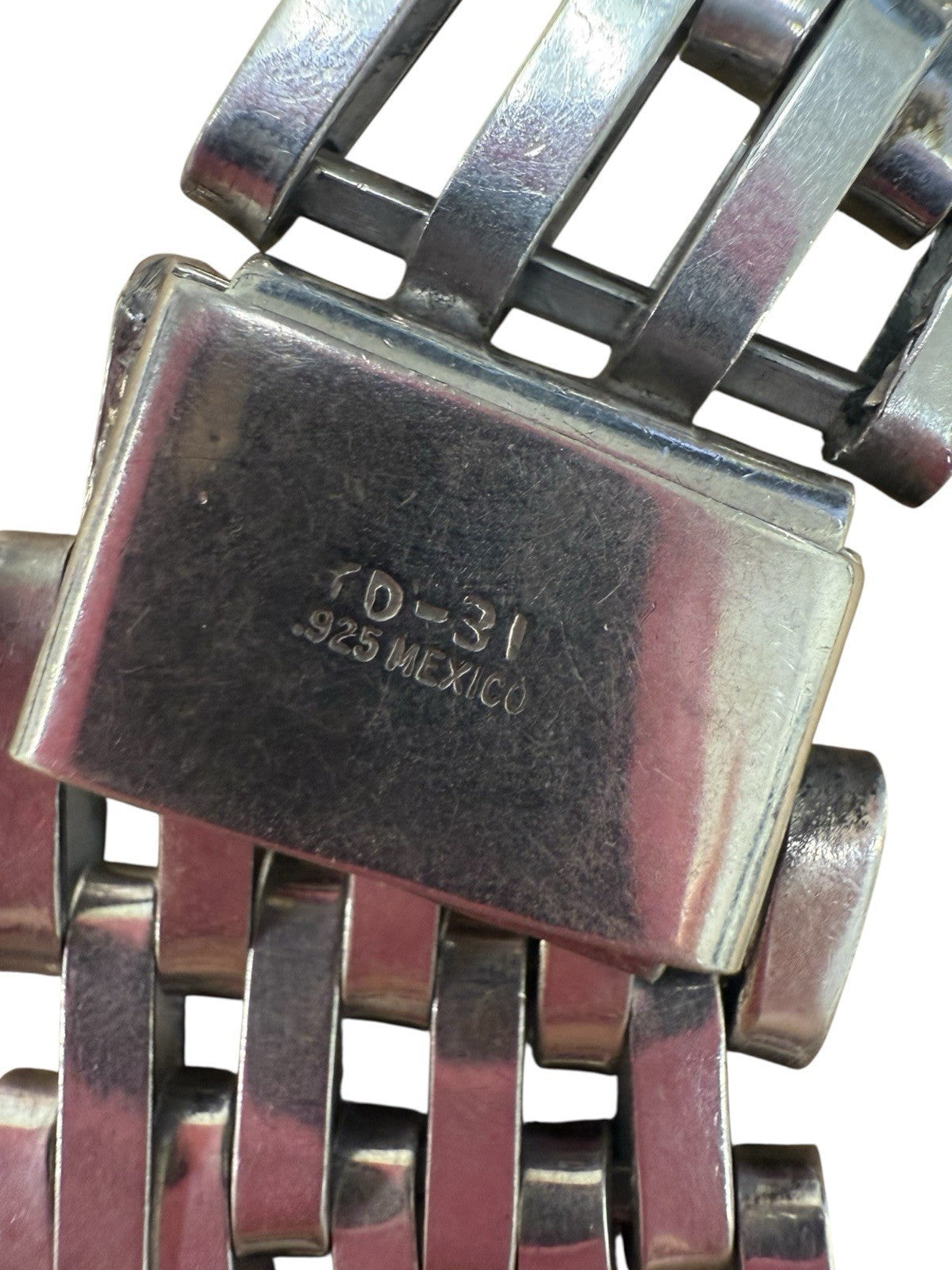 1970s Vintage Taxco Sterling Silver Chain Link Bib/Choker And Bracelet