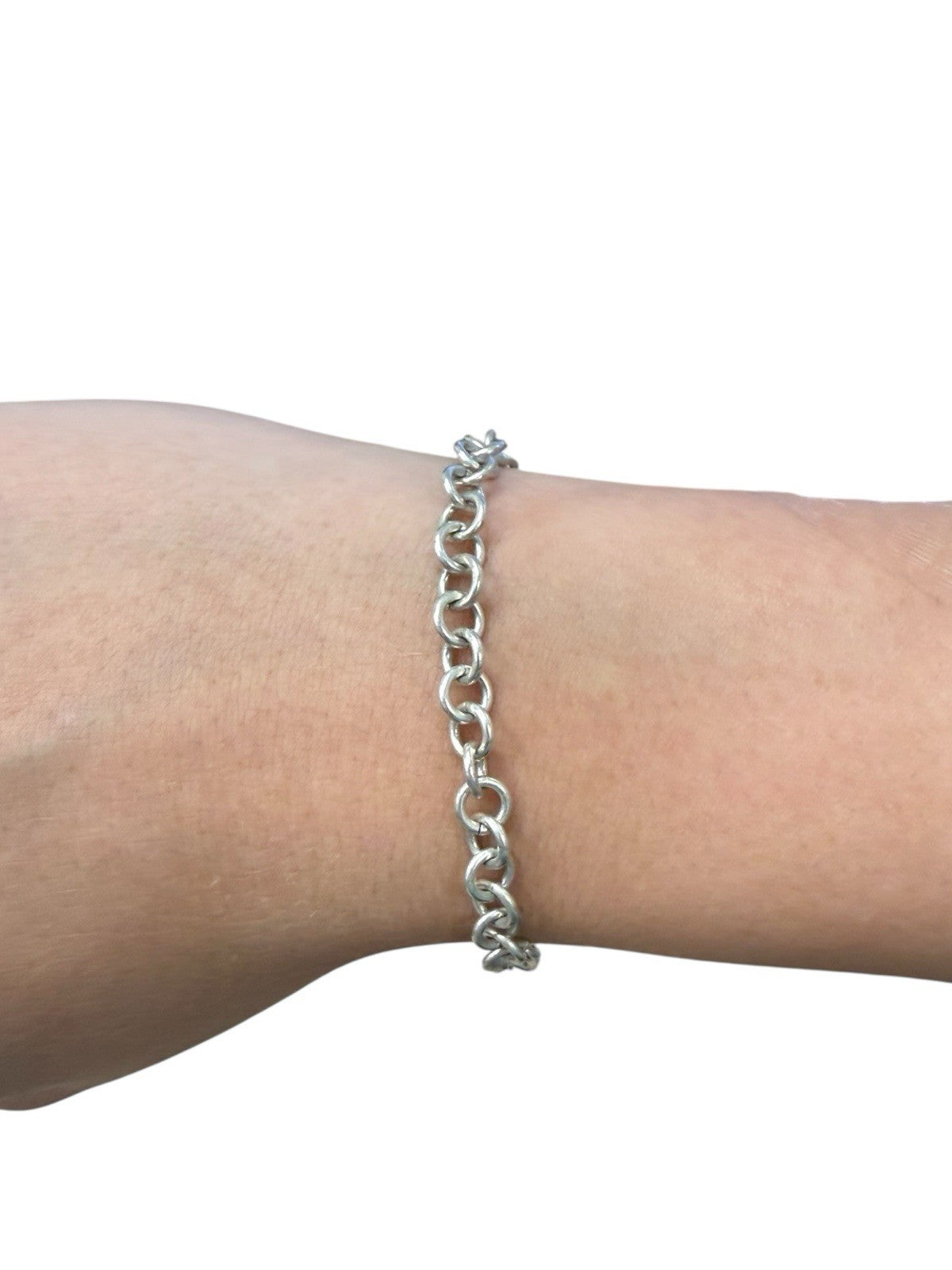 Sterling Silver Bracelet With Hibiscus Charm