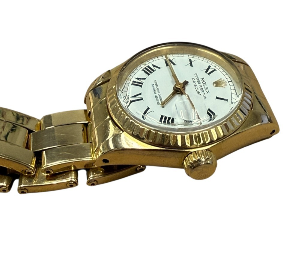 Rolex Datejust 6917 Ladies 18K Gold Buckley Dial Automatic Watch President Band