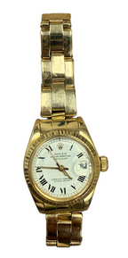 Rolex Datejust 6917 Ladies 18K Gold Buckley Dial Automatic Watch President Band