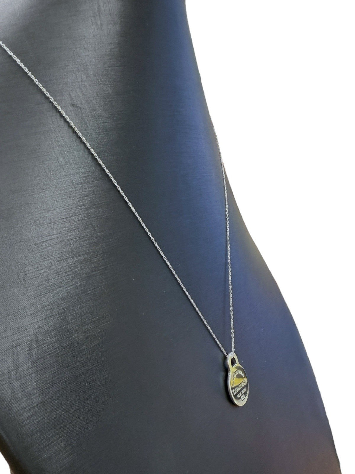 Please Return To Tiffany & Co. Sterling Round Tag Necklace