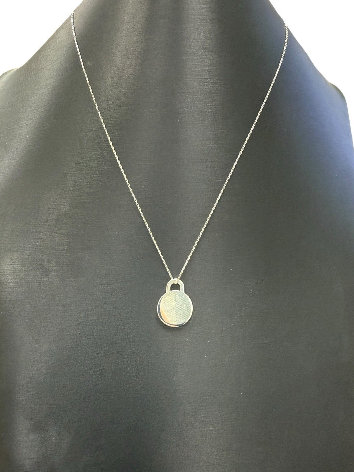 Please Return To Tiffany & Co. Sterling Round Tag Necklace
