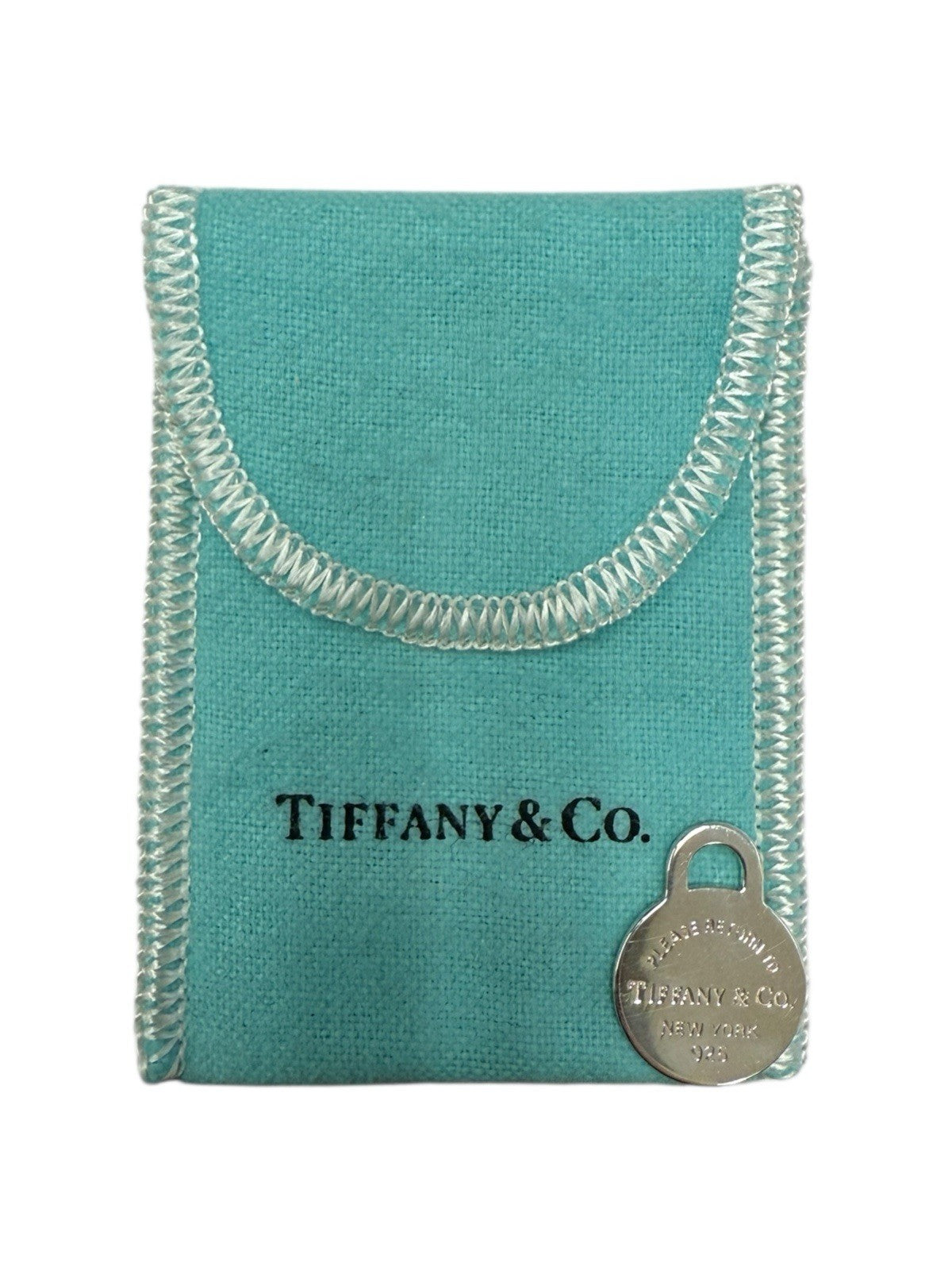 Please Return To Tiffany & Co. Sterling Round Tag Necklace