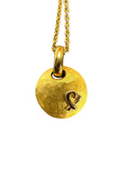 Tiffany & Co. Picasso X Kiss Hammered Disc 18k Yellow Gold Necklace 15.5 in